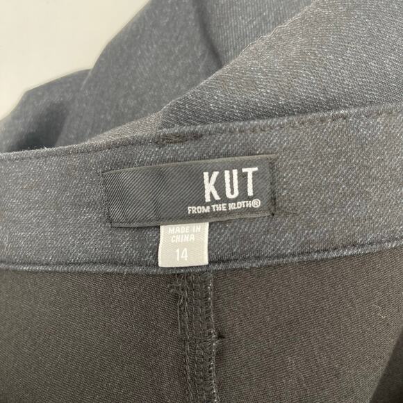 KUT FROM THE KLOTH Pants Size 14 NWT Gray/Black Dress Ponte Comfy Work Office - Picture 3 of 13